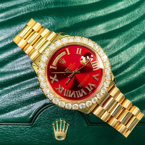 red face rolex with diamonds|rolex watch diamond bezel prices.